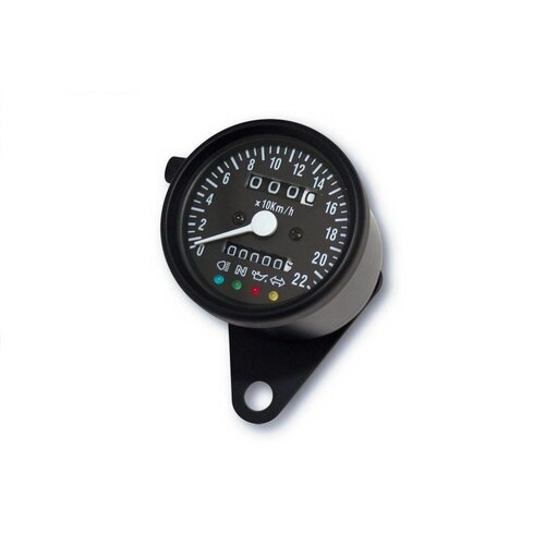 Black Speedometer with 4 Indicator Lights