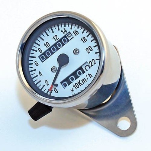 White Speedometer 220 km/h