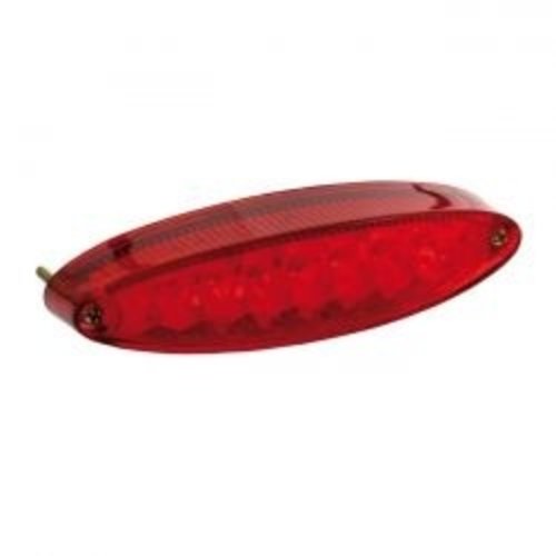 Red Oval Cafe Racer LED Tail / Brake / Plate Light