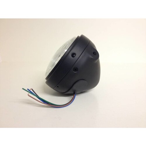 5.75" Flat Black Cafe Racer Headlight