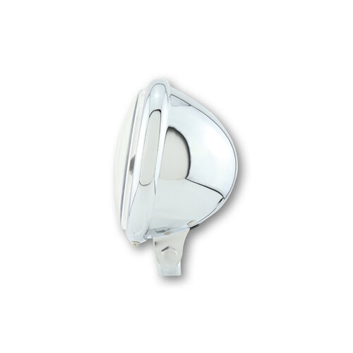 Shin Yo Phare avant 5,75" H4 Café Racer style Bates, chromé avec homologation ECE