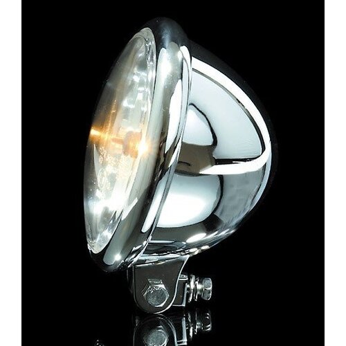 Shin Yo Phare avant 5,75" H4 Café Racer style Bates, chromé avec homologation ECE