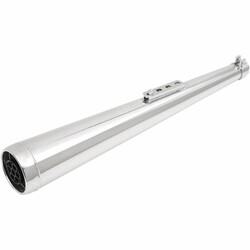 Open Dunstall Uitlaat Demper Chrome Steel  35mm - 40mm