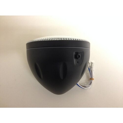 Highsider 5.75" Halo Cafe Racer Headlight H4, Black, E-mark