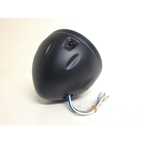 Highsider 5.75" Halo Cafe Racer Headlight H4, Black, E-mark