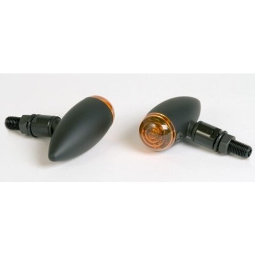 Shin Yo Pair of Mini Bullet Indicators Dull Black Amber
