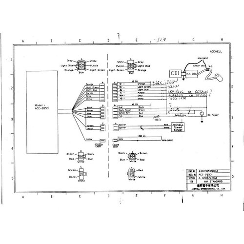 Digitaal Dash KM/H & RPM ACE-2853 Chroom