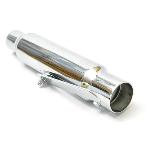 Emgo Pot d'échappement "Shorty" chromé 38mm - 44.4mm