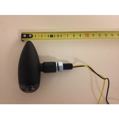 Shin Yo Pair of Mini Bullet Turn Signals Matte Black Smoke