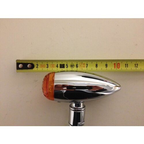 Shin Yo Pair of Mini Bullet Turn Signals Chrome Amber