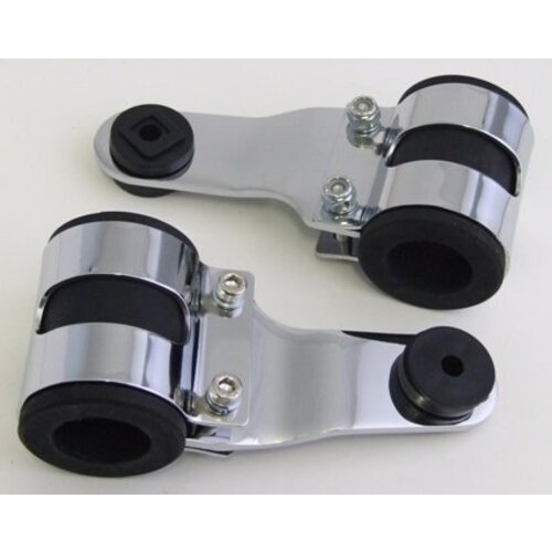 Emgo Cafe Racer Chrome Headlight Brackets 35/36 mm