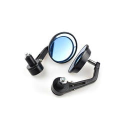 Rétroviseurs d'extrémité de guidon noirs CNC pour barres de 7/8 "ou 22 mm