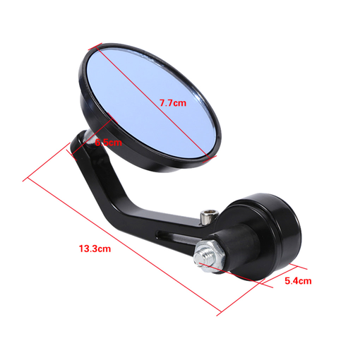 Rétroviseurs noirs pour guidons de 22 mm et pouces