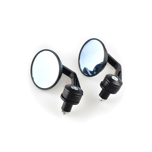 Black Bar End Mirrors for 22mm & Inch Handlebars