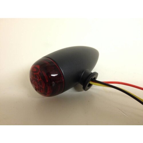 Shin Yo LED MICRO-BULLET Tail Light, Black, RED lens
