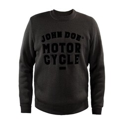 pull col rond tricoté GRIS avec tissu de protection