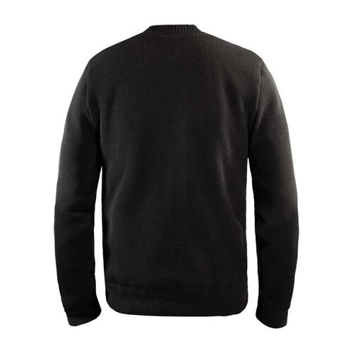 John Doe knitted pullover roundneck GRAY with protective fabric and text