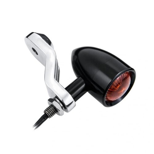 Motone TRILINE Indicator/Turn Signal Ribbed Brackets - Top Shock Mount (select your colour)