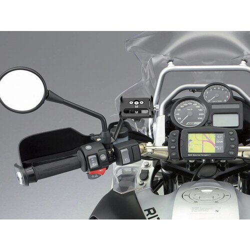 Motorrad Lenker und Spiegelhalterung Handyhalter Kit - Billet Aluminium
