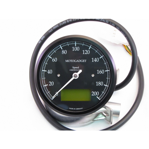 Motogadget Chronoclassic Speedo Black 200 KM/H