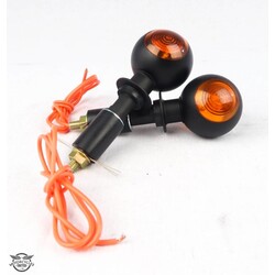 Pair of Black Bulls Eye Handlebar Turn Signals