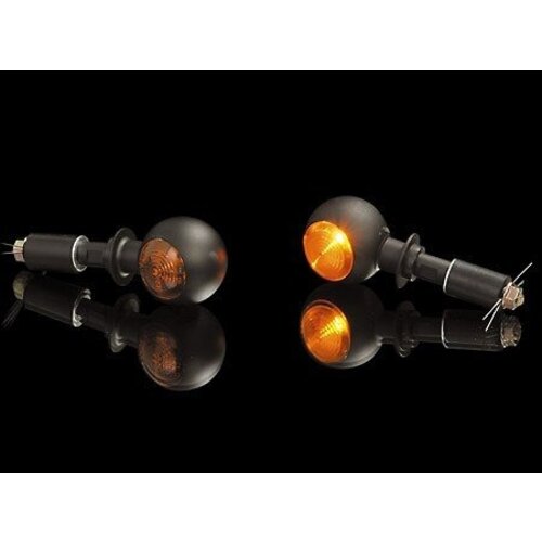 Shin Yo Pair of Black Bulls Eye Handlebar Turn Signals
