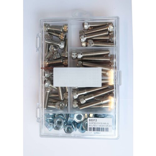 Ensemble de vis à six pans creux + écrous M6