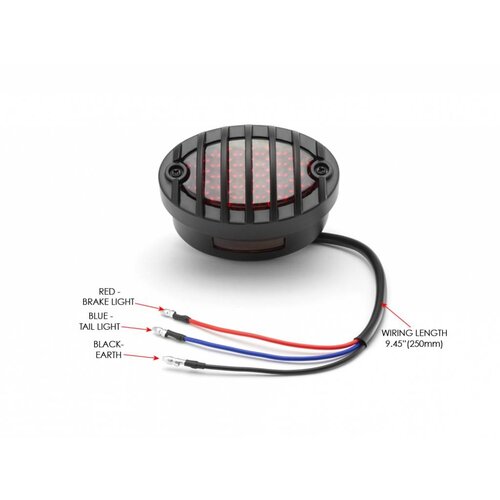 Feu arrière ovale classique en métal - avec LED