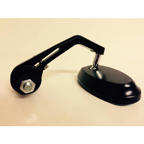 Satz Schwarzer CNC-Lenkerendspiegel oval