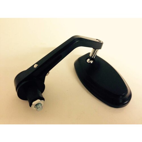 Pair of Oval Black Bar End Mirrors