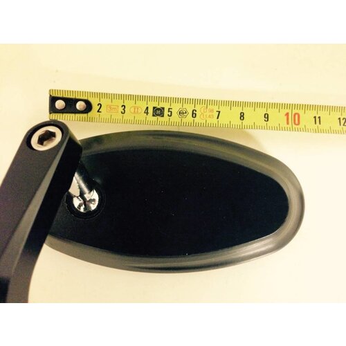 Pair of Oval Black Bar End Mirrors