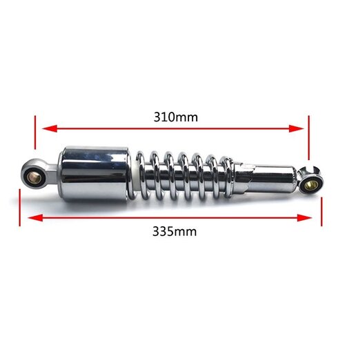 RFY Universal GN125 shocks chrome 310 mm