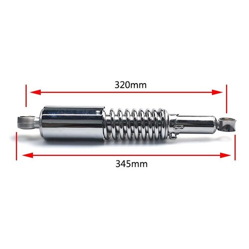 RFY Universal CG125 shocks chrome 320 mm