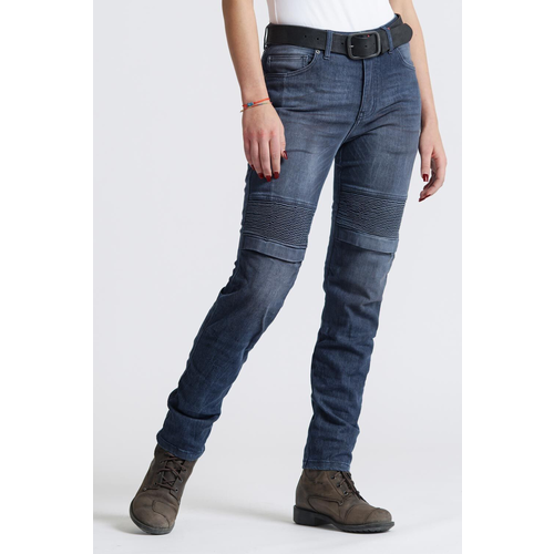 Pando Moto Frauen Rosie Navy Plain Pants