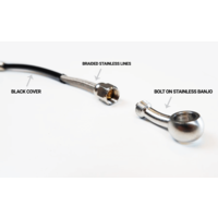 Stainless Black Bremsleitungen (Länge wählen)