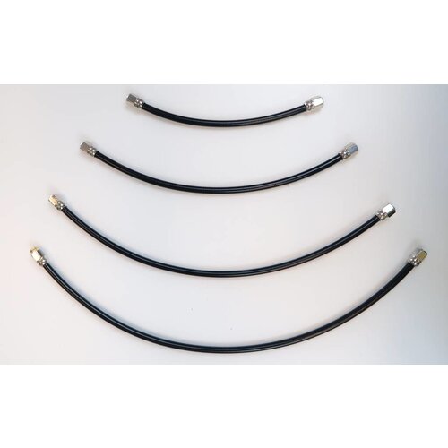 Conduites de freins noires en inox (choisissez la longueur)