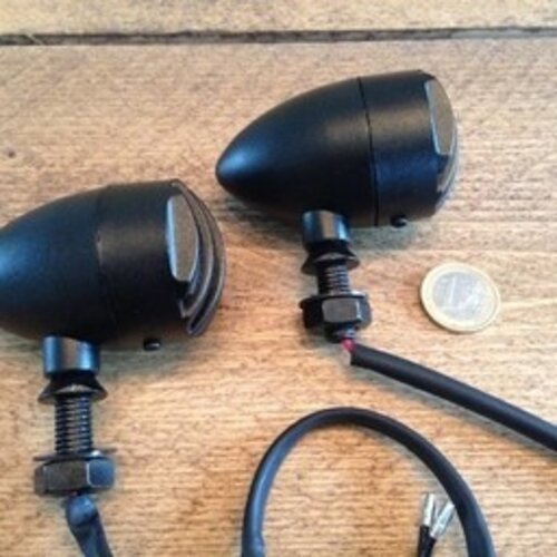 Steampunk Schwarz Bullet Blinker