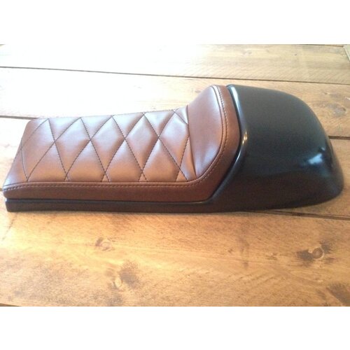 C.Racer Cafe Racer Seat Diamond Stitch Chocolat Brown Type 39