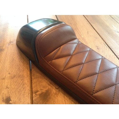 C.Racer Cafe Racer Seat Diamond Stitch Chocolat Brown Type 39