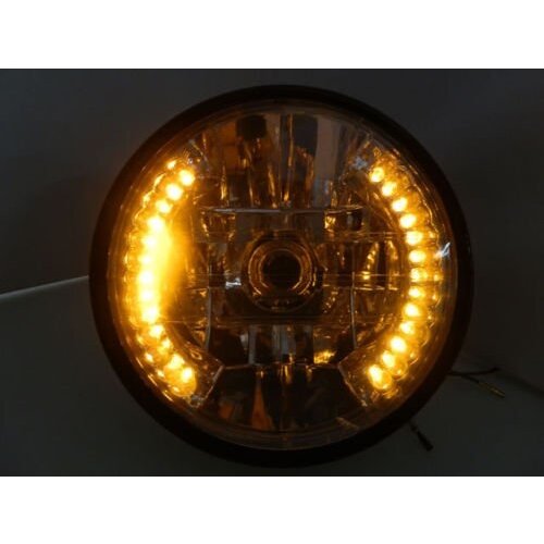 6.5" Halogen H4 Headlight with integrated Turn Signals