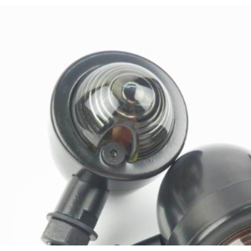 Clignotants noirs avec lentille fumée type "Bullet"
