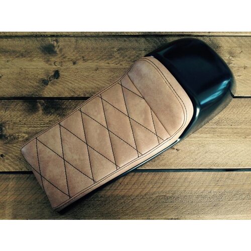 C.Racer Cafe Racer Seat Diamond Stitch Vintage Brown Type 23