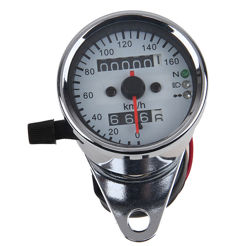 White Speedometer with 3 Function Lights 160km/h