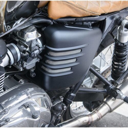 Motone Ribbed Side Panels - Matte Black - SET