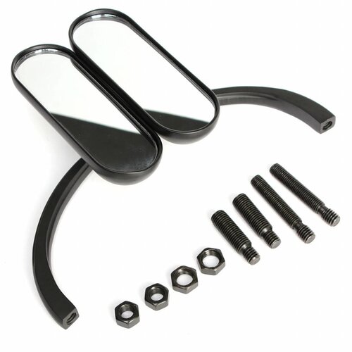 Mini Oval Mirror Black
