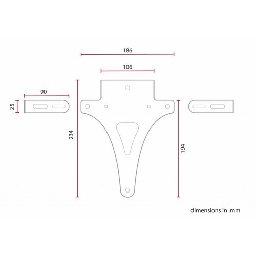 C.Racer Universal Kennzeichenhalter Typ 1