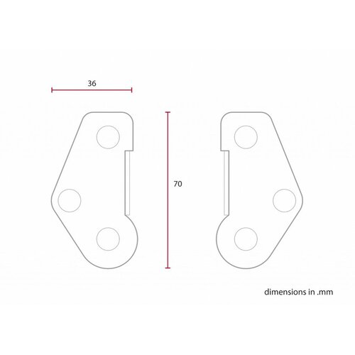 C.Racer Support de plaque d'immatriculation universel type 4