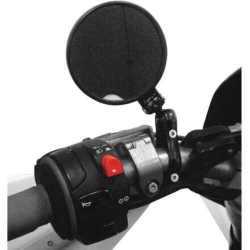 Paire de Rétroviseurs Pliables Noirs 3" Embout de Guidon