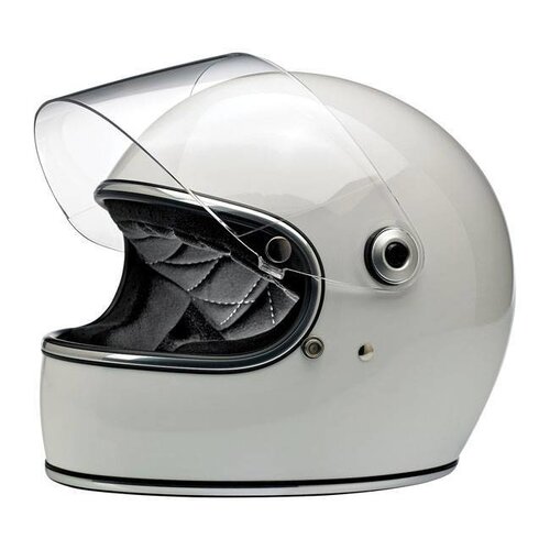 Casque Gringo S, blanc brillant et homologué ECE