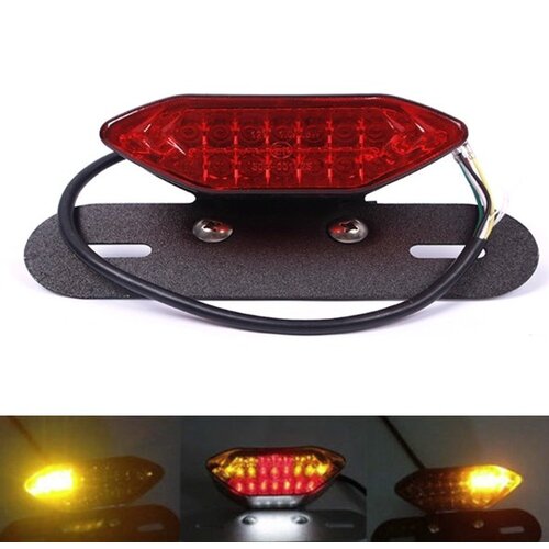LED Tail Light with Integrated Turn Signals & Plate Holder